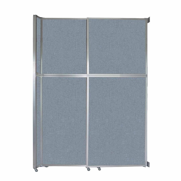 Versare Operable Wall Sliding Room Divider 6'10" x 10'3/4" Powder Blue